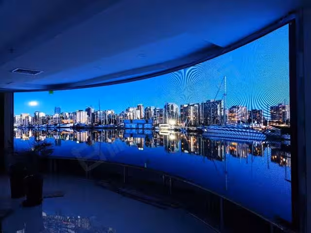 Painel LED P2 Curvo para eventos especiais e imersivos