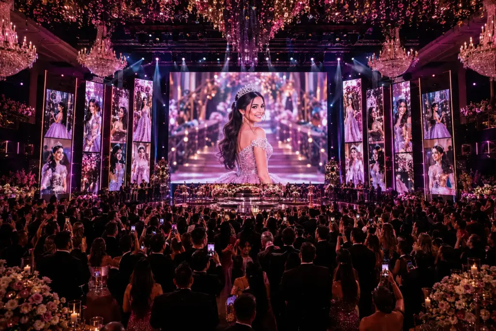 Painel de LED para festa de debutante e 15 anos em Goiânia - Led Mídia
